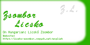 zsombor licsko business card