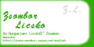 zsombor licsko business card